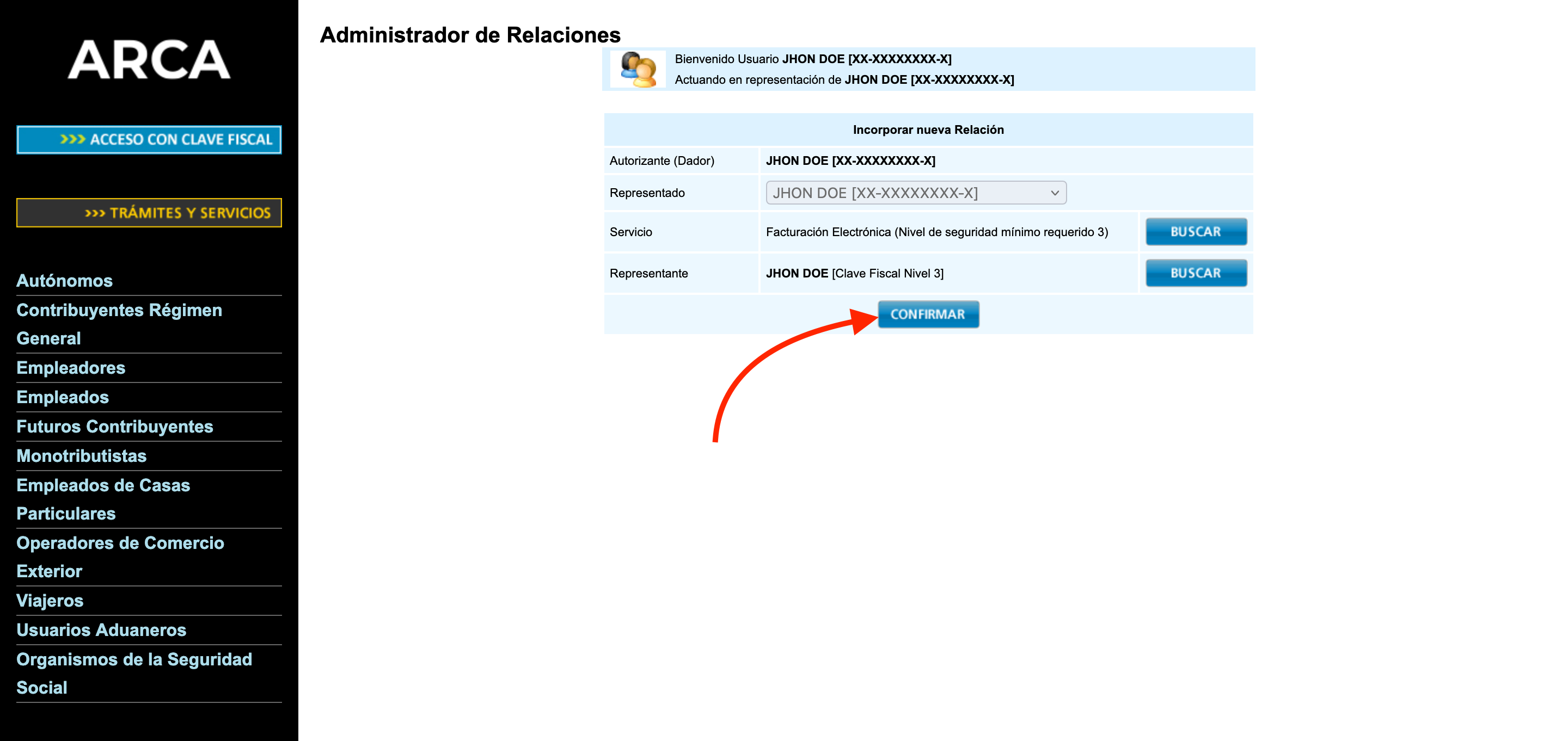 Segunda confirmacion
